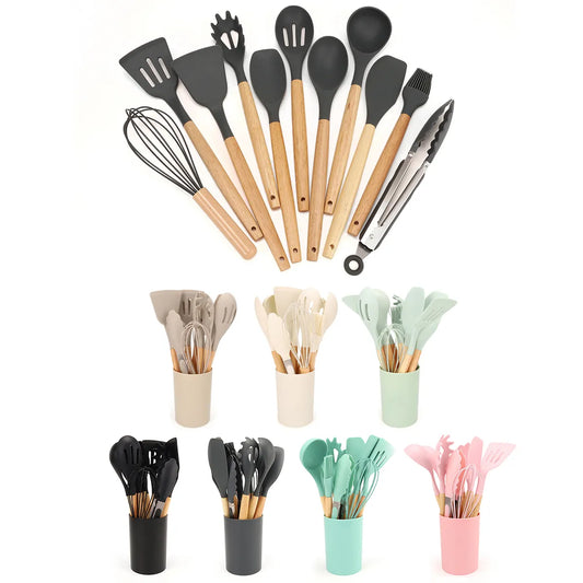 Silicone&Wood Utensils Gadgets