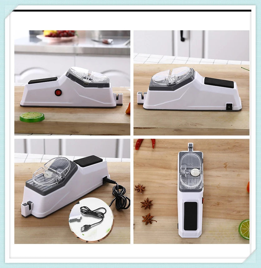 Knife Sharpener Professional USB Electric Knife Sharpener Adjustable For Kitchen Knives Tool Knife Scissor Sharpening