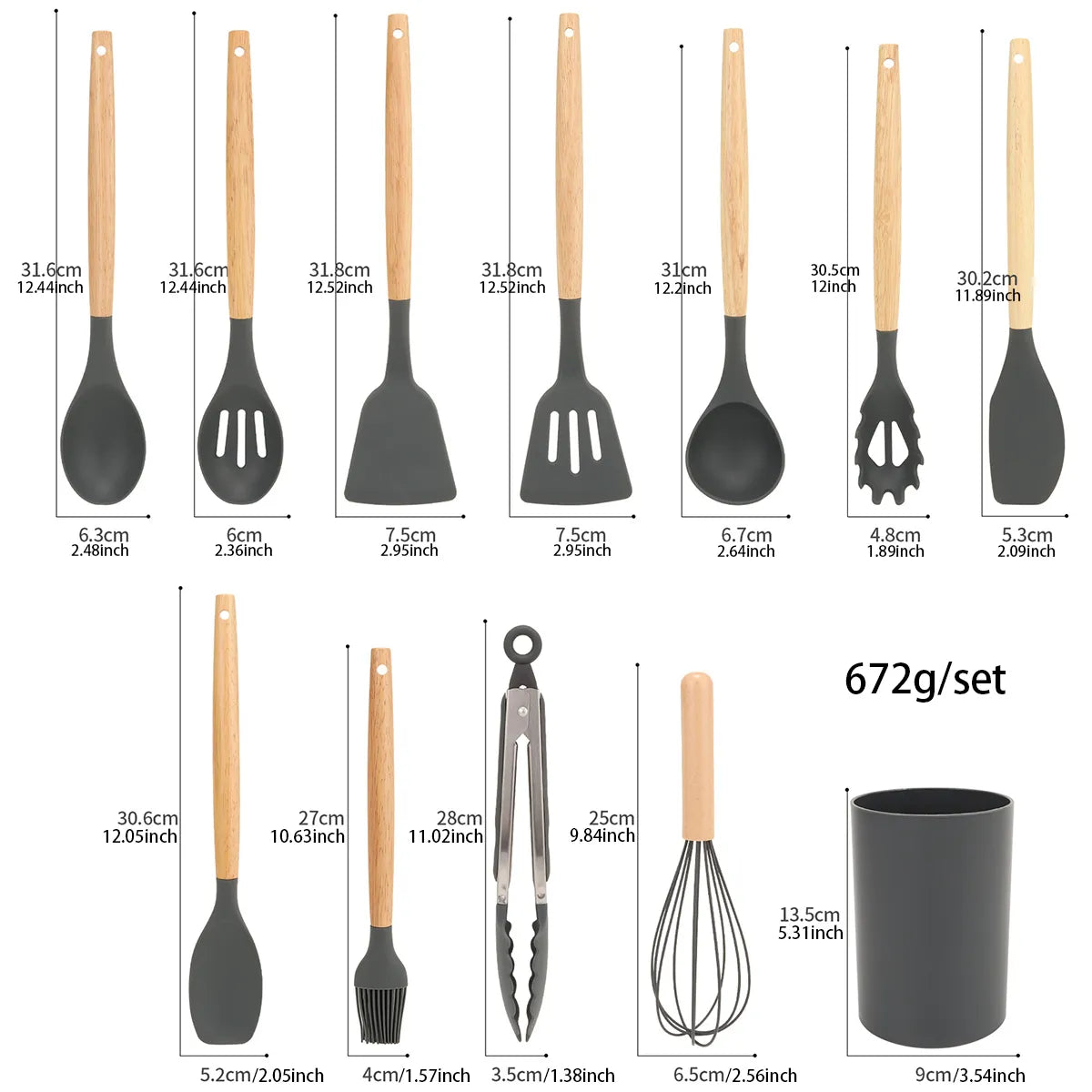 Silicone&Wood Utensils Gadgets