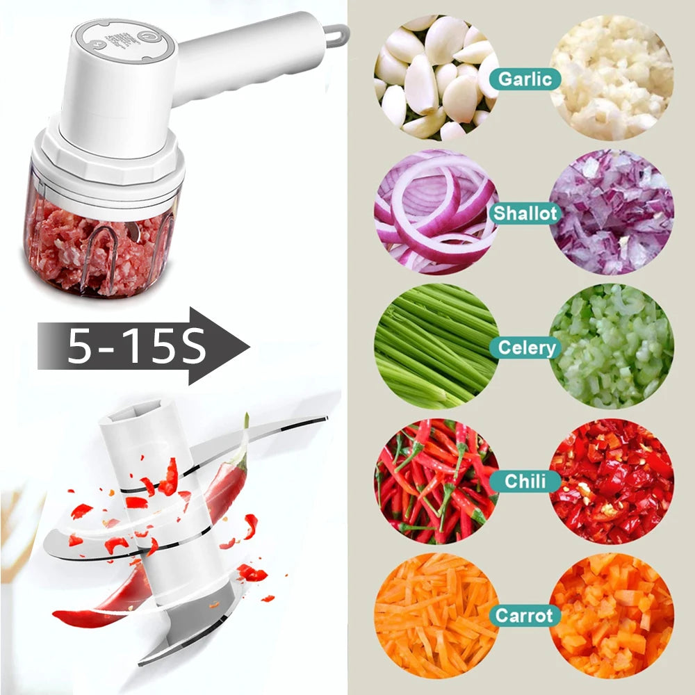 2 In 1Wireless Electric Food Chopper & Mini Hand Mixer