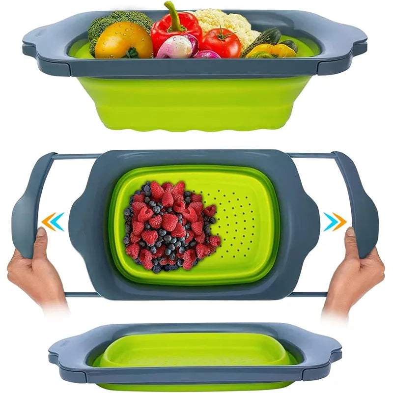 Collapsible Colander with Extendable Handles