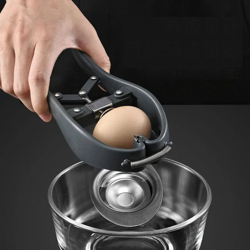 2 in 1 Handheld Egg Opener with Yolk White Separator Eggshell Cutter Automatic Egg Cracking Tool Egg Separator Kitchen Gadgets