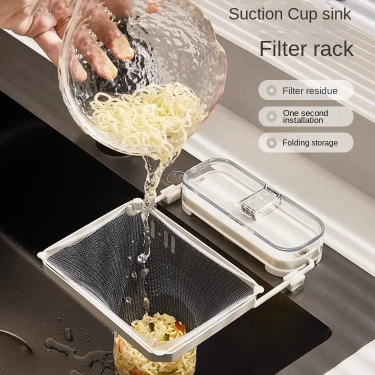 KAWASIMAYA Kitchen Sink Filter Suction Tray Sink Leftovers Anti-blocking Kitchen Waste Drain Grid