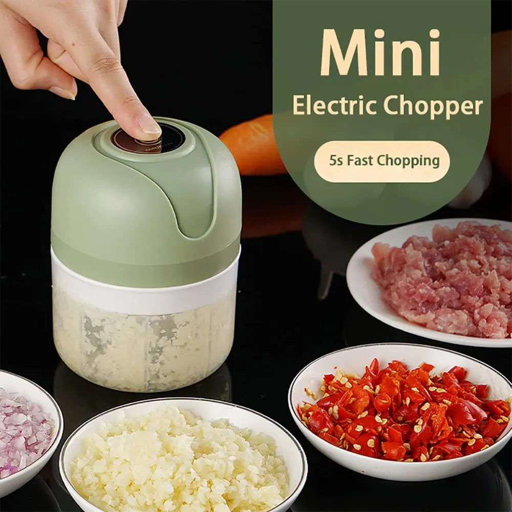 Cordless Mini Food Processor & Portable Small Food Chopper For Vegetables Fruit Salad Onion Garlic Kitchen Glas