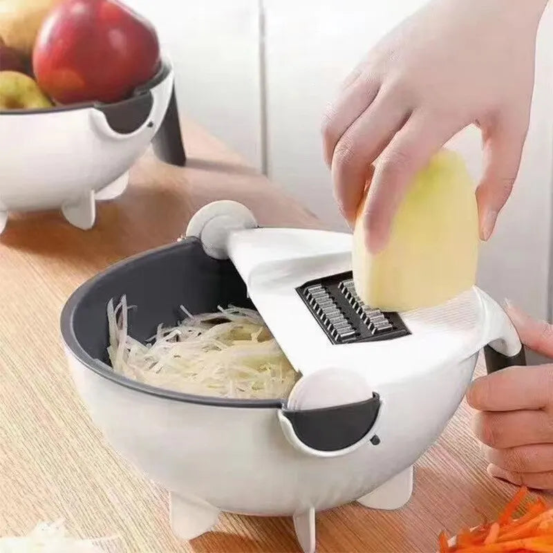 Multifunctional Hand Protector Vegetable Cutter Kitchen Supplies Manual Potato Slicing And Silk Eraser Vegetable Drain Basket