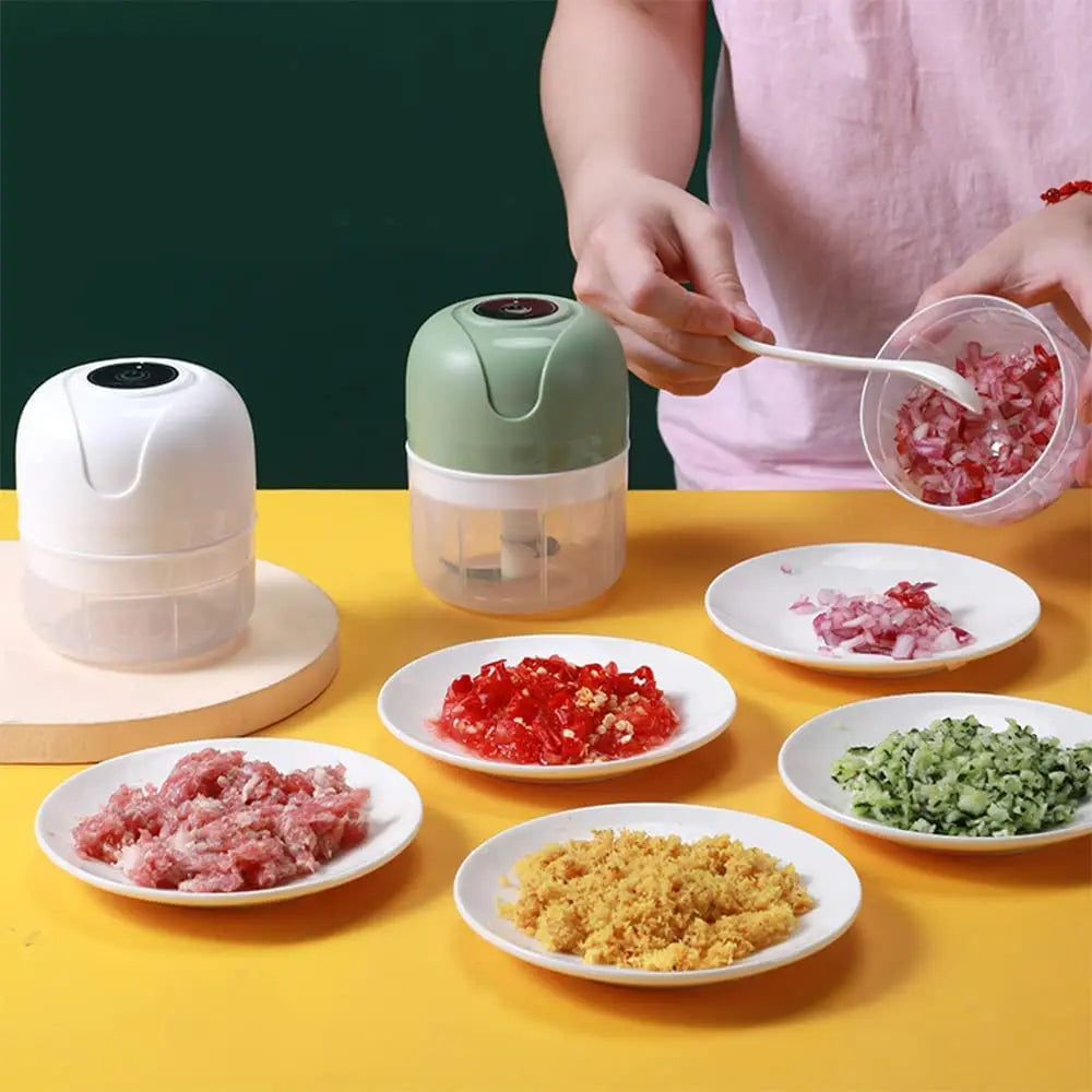 Cordless Mini Food Processor & Portable Small Food Chopper For Vegetables Fruit Salad Onion Garlic Kitchen Glas