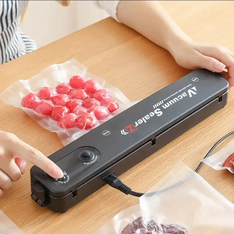 220V/110V Vacuum Sealer Packaging Machine with Free 10pcs Vacuum bags Household Black Food Vacuum Sealer