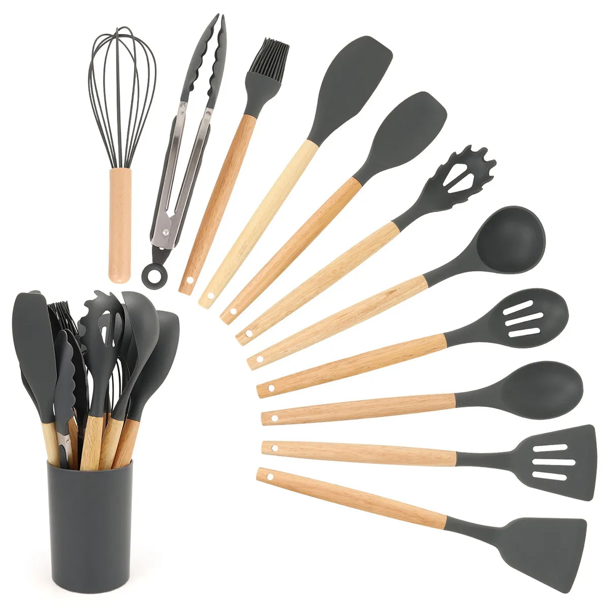 Silicone&Wood Utensils Gadgets