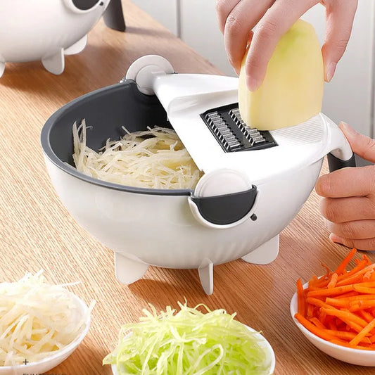 Multifunctional Hand Protector Vegetable Cutter Kitchen Supplies Manual Potato Slicing And Silk Eraser Vegetable Drain Basket