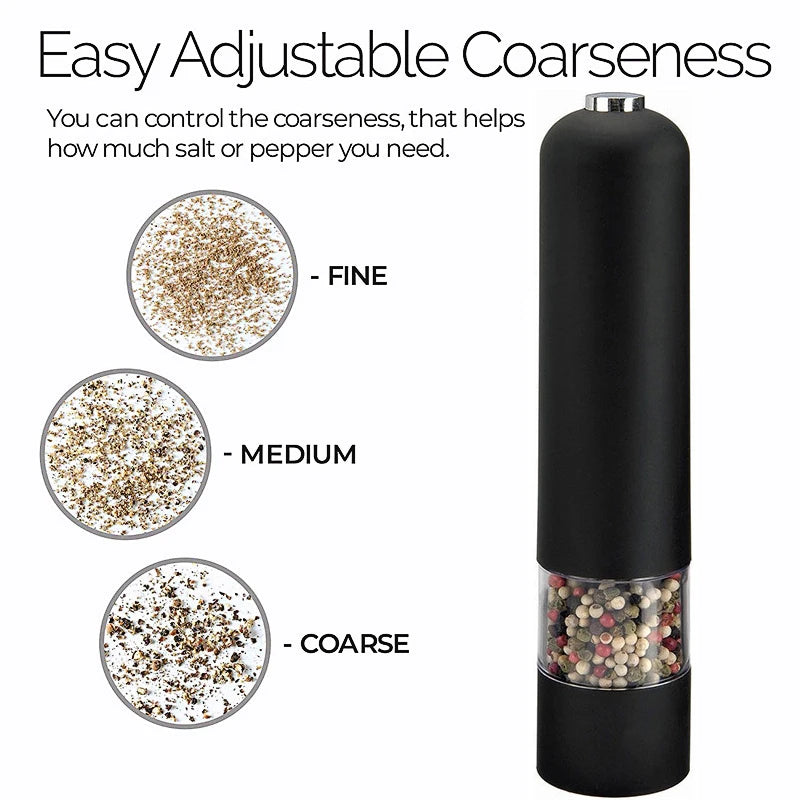 Electric Pepper Mill Automatic Salt Pepper Grinder with